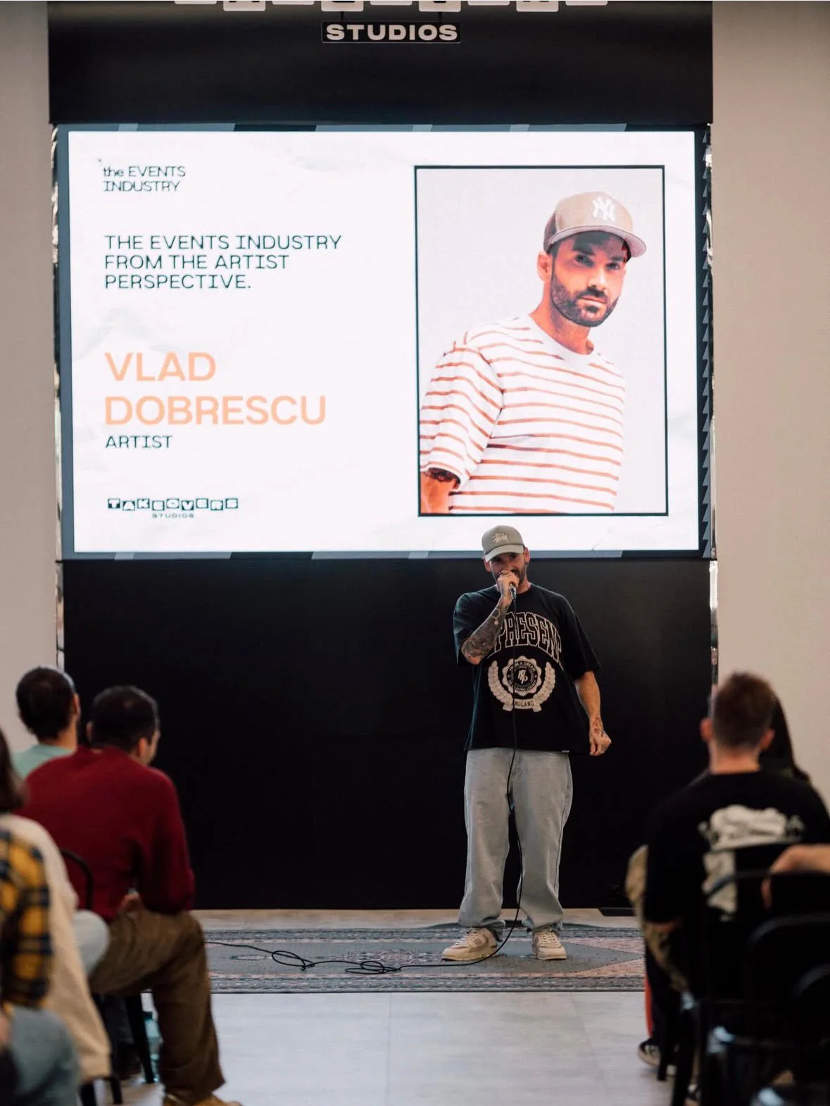 Vlad Dobrescu speaking at Open Sessions